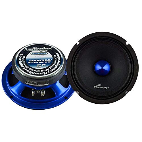 Audiopipe APMB-628 6 Inch 200 Watts Max 100 Watts RMS Power Low to Mid Frequency Car Audio Loudspeaker with 4 Ohm Impedance