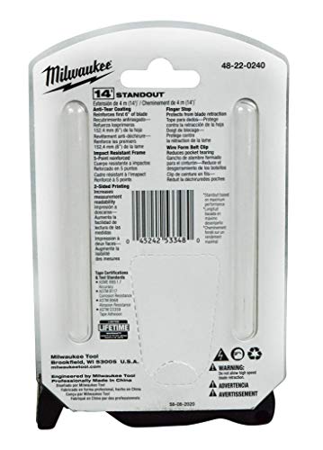 Milwaukee 48-22-0240 40 ft. x 1.3 in. Wide Blade Tape Measure (Single Pack)