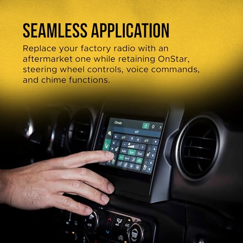 Crux Interfacing Solutions DKGM15 Crux Onstar Radio Replacement Interface W/ Swc Retention Video Switcher & D. Din Dash Kit - Gm Clas
