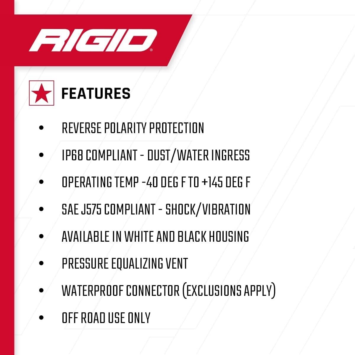 Rigid Industries D-Series Pro Led Light, Surface Mount, Flood Optic, Amber, Pair